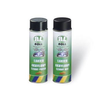 LAKIER AKRYLOWY 500ML W AEROZOLU POŁYSK RALLY CZARNY / BOLL