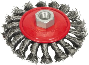 SZCZOTKA TARCZOWA 100MM,DRUT SPLATANY