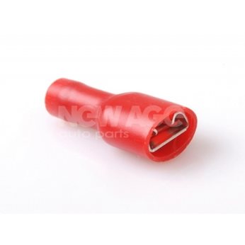 GNIAZDO 6,3/1,5MM2 CZERW.IZOLOW 100SZT