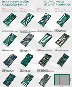 WOZEK WARSZTATOWY 7 SZUFLAD 299 NARZEDZI