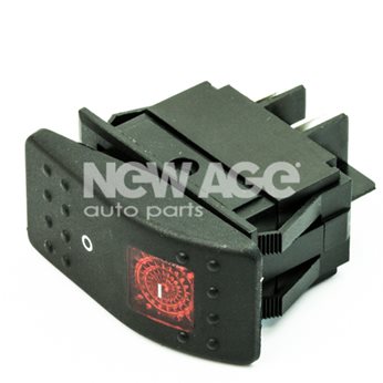 WYLACZNIK HERMET.CZERW ON-OFF LED 12V 4P