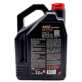 OLEJ MOTUL 10W40 5L 4100 TURBOLIGHT / A3/B4 / SN / 229.3 / 501.01 505.00 / RN 0700 / B71 2300 / DO W