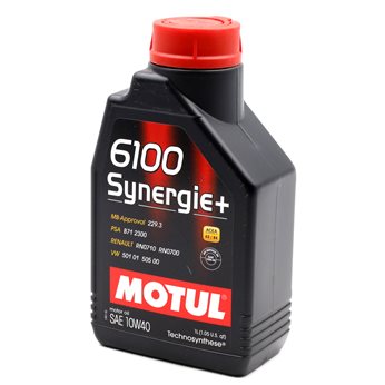 OLEJ MOTUL 10W40 1L 6100 SYNERGIE+ / A3/B4 / SN/CF / 501.01 505.00 / 229.3 / B71 2300 / RN710 / DO W