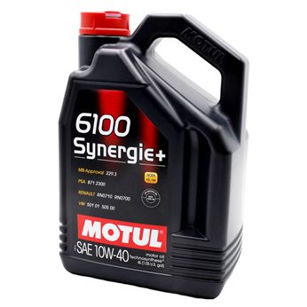 OLEJ MOTUL 10W40 4L 6100 SYNERGIE+ / A3/B4 / SN/CF / 501.01 505.00 / 229.3 / B71 2300 / RN710 / DO W