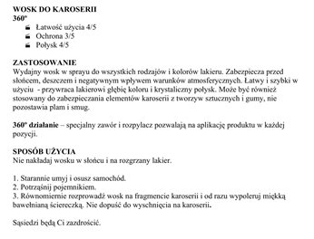 WOSK DO KAROSERII 400ML