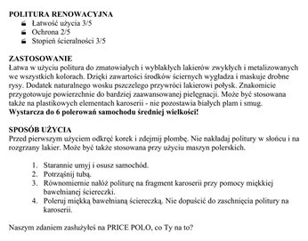 POLITURA RENOWACYJNA 280ML