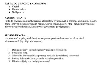 PASTA DO CHROMU I ALUMINIUM 150ML