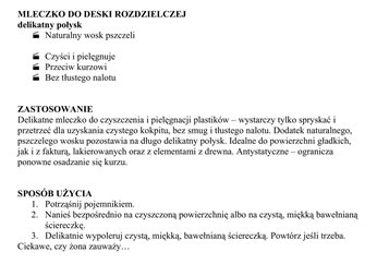 MLECZKO DO KOKPITU POLYSK 300ML