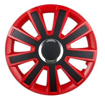 "KOLPAKI 15"" FLASH CZERWONO CZARNE"