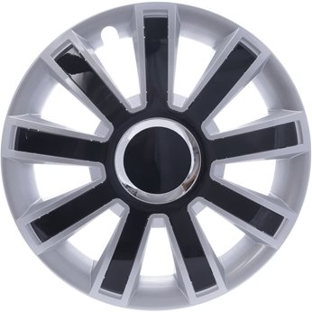 "KOLPAKI 15"" FLASH SREBRNO CZARNE"