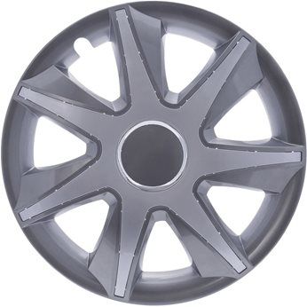 "KOLPAKI 15"" RUN GRAFITOWO SREBRNE"