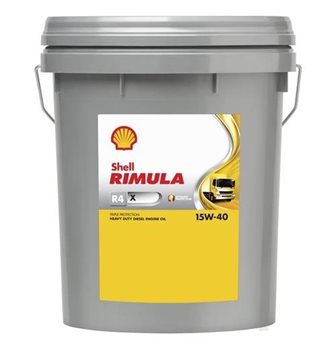 NOWY INDEKS 15W40 RIM R4 X JC 20 / OLEJ SHELL 15W40 20L RIMULA R4 X / E7 / CI-4 / MAN 3275-1 / 228.3