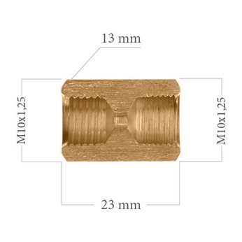 LACZNIK HAMU M10X1,25-M10,25 WP122