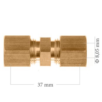 LACZNIK DO RURY CU 8,00 MM L-155