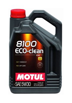 OLEJ MOTUL 5W30 5L 8100 ECO CLEAN / C2 / DPF / PSA 06- / 9.55535-S1 / DO WYCZERPANIA ZAPASÓW