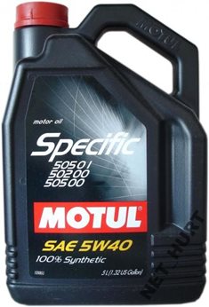 OLEJ MOTUL 5W40 5L SPECIFIC / C3 /  505.01 505.00 / WSS M2C 917A / DO WYCZERPANIA ZAPASÓW