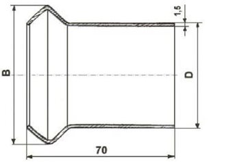 ZLACZKA KIELICHOWA 50/66MM L-70MM