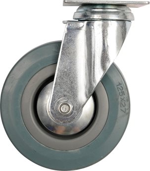 KOLKO SKRETNE Z SZARA GUMA 125MM