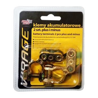 KLEMY AKUMULATOROWE 2 SZT. + / -