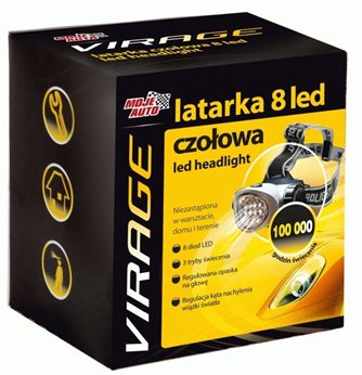 LATARKA 8 LED CZOLOWA