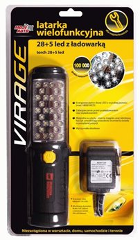 LATARKA WIELOFUNKCYJNA 28+5 LED Z LADOWA