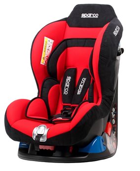 FOTELIK SPARCO F5000K CZERWONO-CZARNY