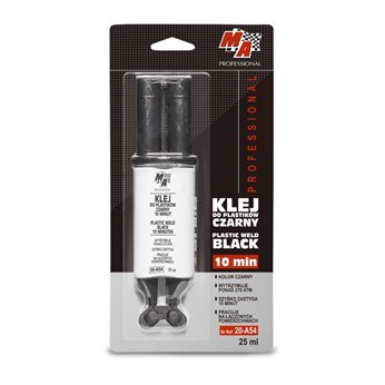 KLEJ DO PLASTIKU 25ML CZARNY STRZYKAWKA / MA PROFESSIONAL / DO WYCZERPANIA ZAPASÓW