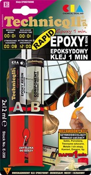 KLEJ EPOKSYDOWY 1 MIN.BEZBAR 2X12ML