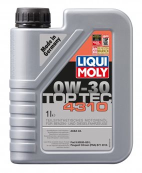 OLEJ LIQUI MOLY 0W30 1L TOP TEC 4310 C2 / 9.55535-DS1 9.55535-GS1 / B71 2312