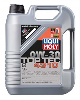 OLEJ LIQUI MOLY 0W30 5L TOP TEC 4310 C2 / 9.55535-DS1 9.55535-GS1 / B71 2312