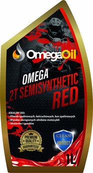 OLEJ OMEGA 2T SEMISYNTHETIC RED 1L