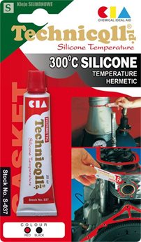 SILIKON WYSOKOTEMPERATUR. CZERWONY 20ML