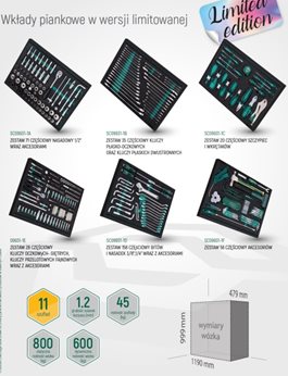 WOZEK WARSZTATOWY 11 SZUFLAD 368 NARZEDZ