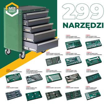 WOZEK WARSZTATOWY 5 SZUFLAD 299 ELEMENTO