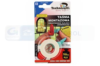 TASMA MONTAZOWA DWUSTRONNA 1,5M/19MM