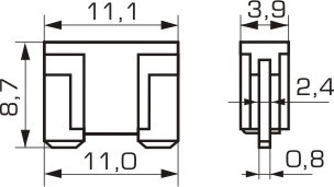 BEZPIECZNIK PLASKI MINI LOW 5A