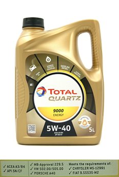 OLEJ TOTAL 5W-40 QUARTZ 9000 5L ENERGY-K