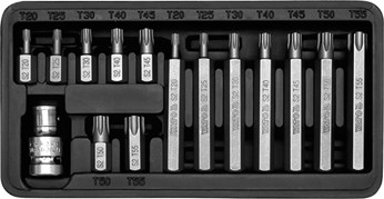 KOŃCÓWKI WKRĘTAKOWE TORX, KPL. 15 SZT.
