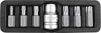 KOŃCÓWKI WKRĘTAKOWE TORX SECURITY, T25-T55, 7 SZT
