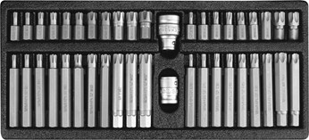 ZESTAW KOŃCÓWEK WKRĘTAKOWYCH RIBE, TORX SECURITY, KOMPLET 42 SZT.
