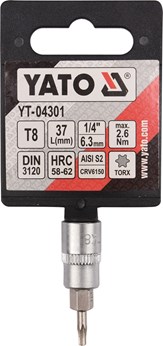 KLUCZ TRZPIENIOWY TORX 1/4 T8 L37MM