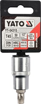 KLUCZ TRZPIENIOWY TORX 1/2 T45 L55MM