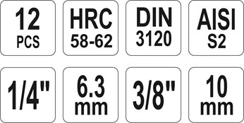 ZESTAW KLUCZY TORX NA SZYNIE 12CZ.