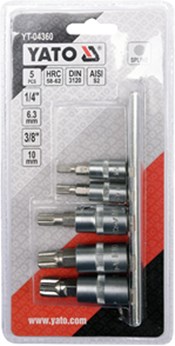 ZESTAW KLUCZY SPLINE NA SZYNIE 5CZ.