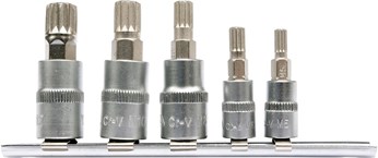 ZESTAW KLUCZY SPLINE NA SZYNIE 5CZ.