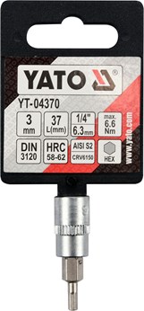 KLUCZ TRZPIENIOWY HEX 1/4 3MM L37MM