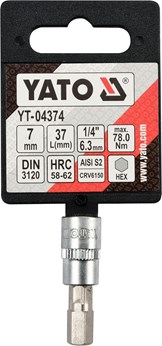KLUCZ TRZPIENIOWY HEX 1/4 7MM L37MM