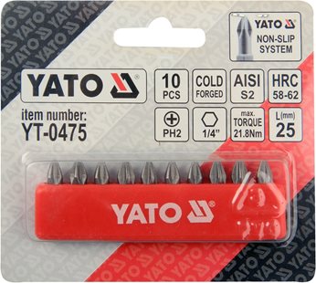 KOŃCÓWKI WKRĘTAKOWE PH2X25MM, 10 CZ