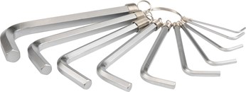 KLUCZE HEX 10CZ. 1,5-10MM CRV