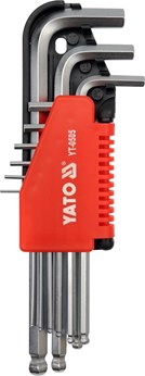 KLUCZE HEX KULKA 9CZ. 1,5-10MM CRV